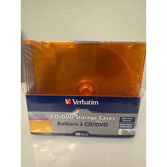 Verbatim CD/DVD storage cases 50 count sealed NIB - Picture 1 of 4